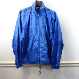 LL Bean Blue Size M Hideaway Hood Vented Maine Vintage Windbreaker Jacket